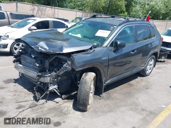 2019 Toyota RAV4 Hybrid LE with VIN JTMLWRFV1KD501638, listed as a IAAI auction lot 42590717 with 46,277 mi miles and . Bid and sale history available at DreamBid. Image 18.