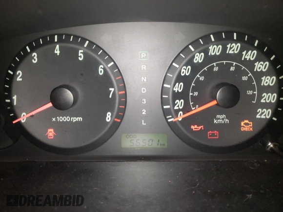 2006 Hyundai Elantra with VIN KMHDM45D66U356412, listed as a Copart auction lot 81612314 with 56,501 mi miles and Non repairable. Bid and sale history available at DreamBid. Image 9.