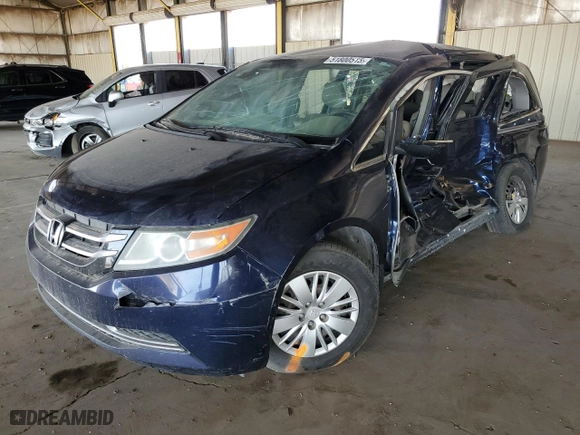 2016 Honda Odyssey LX with VIN 5FNRL5H26GB136369, listed as a Copart auction lot 51800515 with 126,782 mi miles and Salvage Title. Bid and sale history available at carsss.com. Image 1.