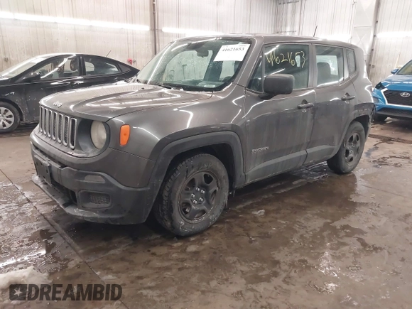 2016 Jeep Renegade Sport with VIN ZACCJAAT0GPE02338, listed as a IAAI auction lot 41621653 with 224,752 mi miles and . Bid and sale history available at DreamBid. Image 18.