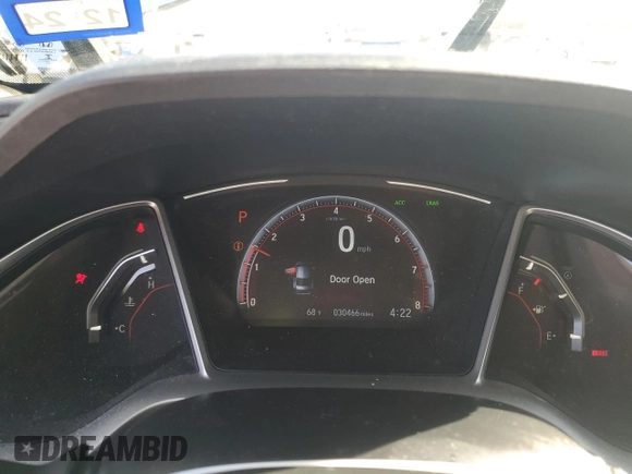2019 Honda Civic Sport with VIN 2HGFC2F81KH603940, listed as a Copart auction lot 47773335 with 30,466 mi miles and Clean Title. Bid and sale history available at DreamBid. Image 9.