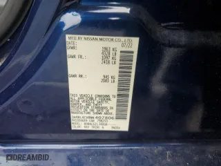 2022 Nissan Altima 2.5 SR with VIN 1N4BL4CV8NN407806, listed as a Copart auction lot 47472645 with 38,305 mi miles and Salvage Title. Bid and sale history available at carsss.com. Image 12.
