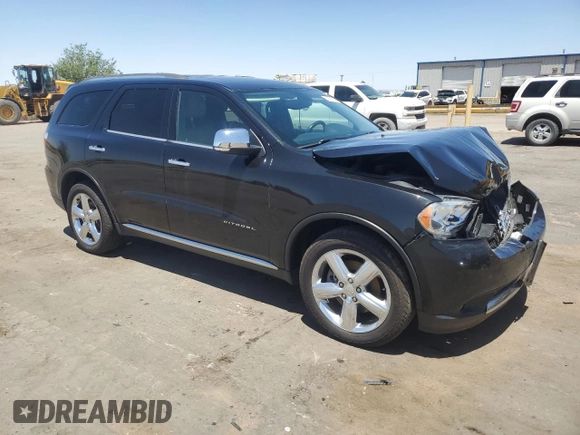 2013 Dodge Durango Citadel with VIN 1C4RDJEG4DC676544, listed as a Copart auction lot 57597015 with 135,776 mi miles and Salvage title. Bid and sale history available at DreamBid. Image 4.