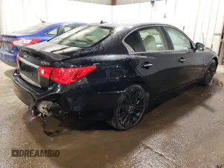 2017 Infiniti Q50 Red Sport 400 with VIN JN1FV7AR4HM871007, listed as a Copart auction lot 70957133 with 56,102 mi miles and Non Repairable. Bid and sale history available at carsss.com. Image 3.