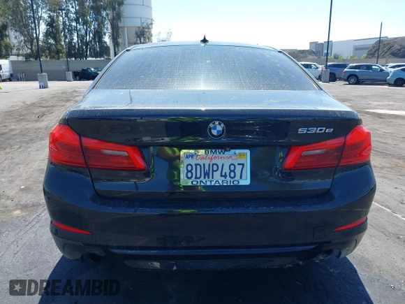 2018 BMW 5 Series 530e with VIN WBAJA9C50JB249995, listed as a IAAI auction lot 42301414 with 179,673 mi miles and . Bid and sale history available at DreamBid. Image 17.
