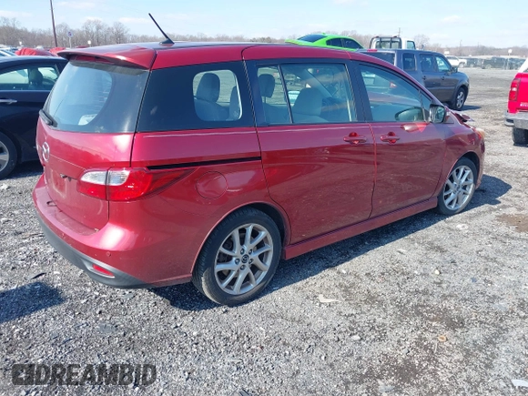 2013 Mazda 5 Touring with VIN JM1CW2CL8D0151929, listed as a IAAI auction lot 41553179 with 89,640 mi miles. Bid and sale history available at carsss.com. Image 4.
