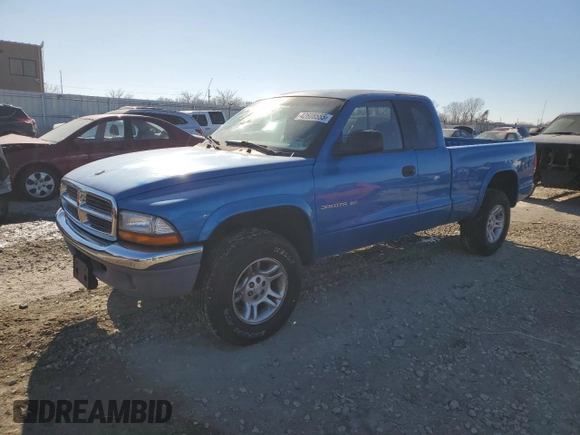 2001 Dodge Dakota SLT with VIN 1B7GG22X01S283618, listed as a Copart auction lot 42608555 with 142,307 mi miles and Salvage Title. Bid and sale history available at DreamBid. Image 1.
