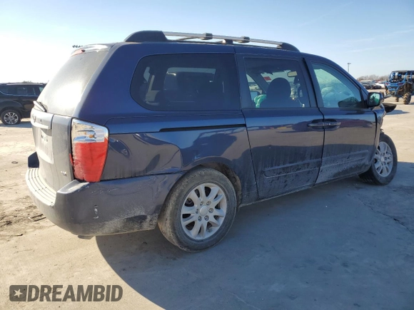 2007 Kia Sedona EX with VIN KNDMB233276158781, listed as a Copart auction lot 87046644 with 199,296 mi miles and Salvage Title. Bid and sale history available at carsss.com. Image 3.