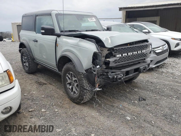 2023 Ford Bronco with VIN 1FMDE5CH9PLB24676, listed as a Copart auction lot 42488874 with 6,102 mi miles. Bid and sale history available at carsss.com. Image 4.