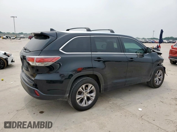 2015 Toyota Highlander XLE z VIN 5TDKKRFH0FS115854, wystawiony jako Copart lot #57512785 z przebiegiem 143 923 mil mil oraz Szkoda całkowita • Salvage title. Historia ofert i sprzedaży dostępna na DreamBid. Obrazek 3.