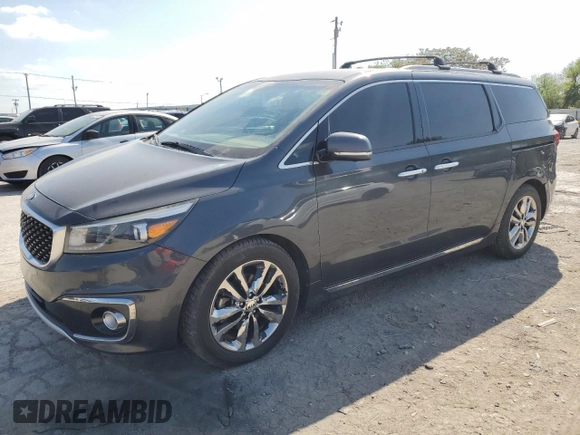 2017 Kia Sedona SX-L with VIN KNDME5C14H6271933, listed as a Copart auction lot 53614575 with 166,429 mi miles and Clean Title. Bid and sale history available at carsss.com. Image 1.