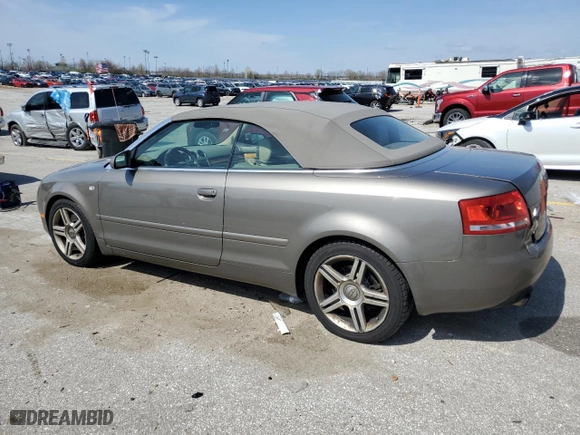 2008 Audi A4 2.0T with VIN WAUAF48H18K016824, listed as a Copart auction lot 50129485 with 121,376 mi miles and Salvage Title. Bid and sale history available at carsss.com. Image 2.