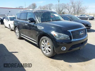 2014 Infiniti QX80 with VIN JN8AZ2NE8E9062070, listed as a IAAI auction lot 41919794 with 162,748 mi miles. Bid and sale history available at carsss.com. Image 1.