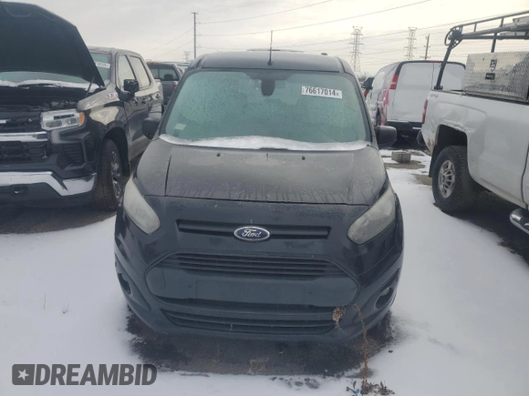 2014 Ford Transit Connect XLT with VIN NM0GE9F76E1162884, listed as a Copart auction lot 76617014 with 166,091 mi miles and Salvage title. Bid and sale history available at DreamBid. Image 5.