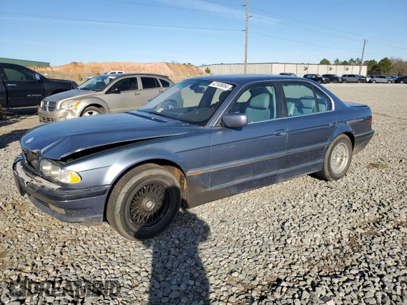 2001 BMW 7 Series 740iA with VIN WBAGG83411DN85508, listed as a Copart auction lot 42105654 with 167,797 mi miles and Non Repairable. Bid and sale history available at carsss.com. Image 1.