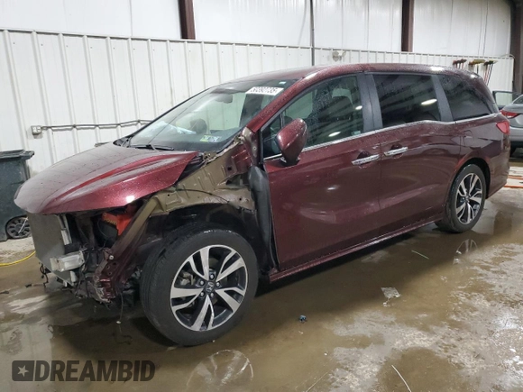 2021 Honda Odyssey Touring with VIN 5FNRL6H89MB003336, listed as a Copart auction lot 50392735 with 68,390 mi miles and Salvage Title. Bid and sale history available at carsss.com. Image 1.