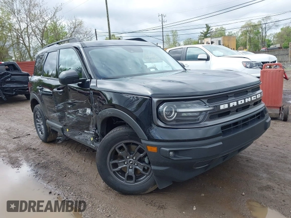 2021 Ford Bronco Sport Big Bend with VIN 3FMCR9B6XMRB31057, listed as a IAAI auction lot 42192657 with 51,132 mi miles and . Bid and sale history available at DreamBid. Image 1.
