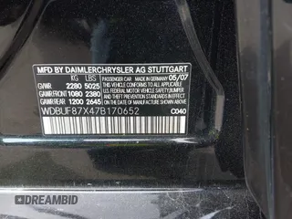 2007 Mercedes-Benz E-Class 3.5L with VIN WDBUF87X47B170652, listed as a IAAI auction lot 41919983 with 149,245 mi miles. Bid and sale history available at carsss.com. Image 9.