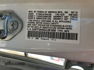 2012 Honda Crosstour EX-L z VIN 5J6TF3H55CL001056, wystawiony jako Copart lot #53894375 z przebiegiem 125 993 mil mil oraz Szkoda całkowita • Salvage title. Historia ofert i sprzedaży dostępna na DreamBid. Obrazek 13.