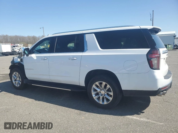 2023 Chevrolet Suburban Premier with VIN 1GNSCFKD2PR299653, listed as a Copart auction lot 53558995 with 55,593 mi miles and Clean title. Bid and sale history available at DreamBid. Image 2.