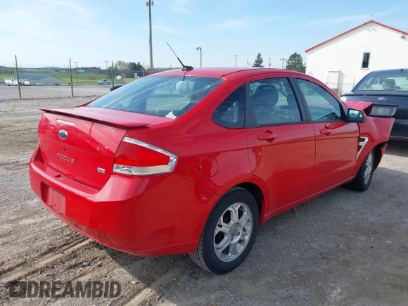 2008 Ford Focus SE with VIN 1FAHP35N58W219099, listed as a IAAI auction lot 42059347 with 209,309 mi miles. Bid and sale history available at carsss.com. Image 4.