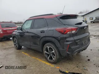 2021 Chevrolet TrailBlazer RS with VIN KL79MTSL1MB017739, listed as a Copart auction lot 47984415 with 66,957 mi miles and Salvage Title. Bid and sale history available at carsss.com. Image 2.
