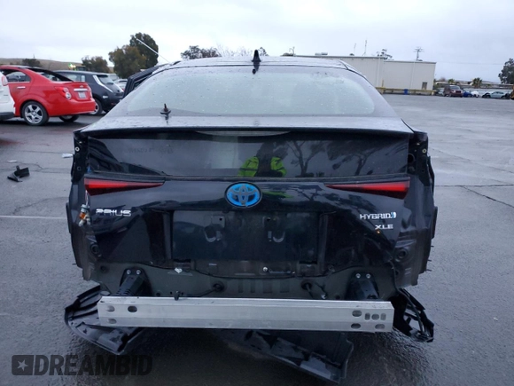 2022 Toyota Prius L Eco with VIN JTDKAMFU9N3180267, listed as a Copart auction lot 84765134 with 0 mi miles and Salvage Title. Bid and sale history available at carsss.com. Image 6.