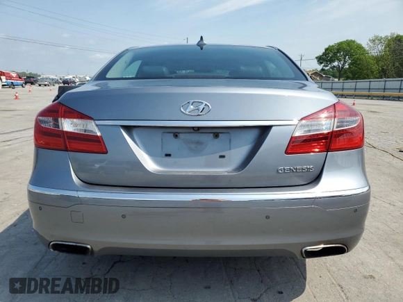 2013 Hyundai Genesis 3.8L with VIN KMHGC4DD4DU256047, listed as a Copart auction lot 54706445 with 122,891 mi miles and Salvage Title. Bid and sale history available at DreamBid. Image 6.
