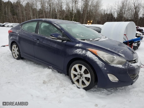 2013 Hyundai Elantra Limited PZEV with VIN 5NPDH4AE1DH225385, listed as a Copart auction lot 88542685 with 128,486 mi miles and Clean Title. Bid and sale history available at carsss.com. Image 4.