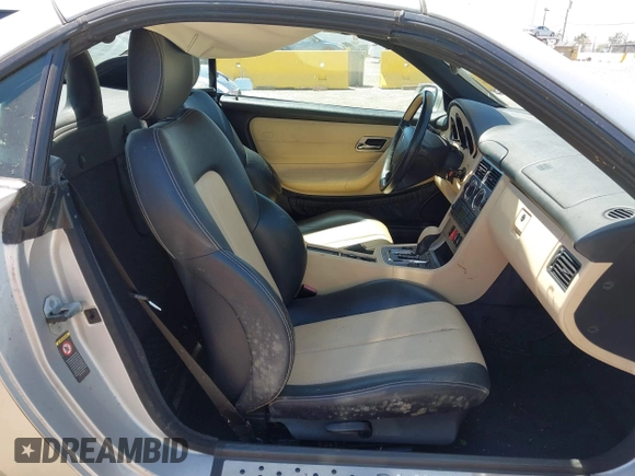 2001 Mercedes-Benz SLK 230 Kompressor with VIN WDBKK49F61F176176, listed as a IAAI auction lot 42467204 with 108,030 mi miles and . Bid and sale history available at DreamBid. Image 5.