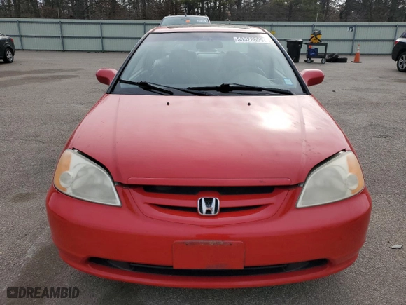 2001 Honda Civic EX with VIN 1HGEM22971L118856, listed as a Copart auction lot 53528605 with 195,412 mi miles and Salvage Title. Bid and sale history available at carsss.com. Image 5.