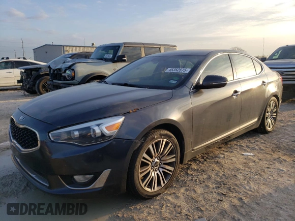 2015 Kia Cadenza Premium with VIN KNALN4D70F5195233, listed as a Copart auction lot 45352575 with 152,238 mi miles and Clean Title. Bid and sale history available at carsss.com. Image 1.