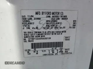 2005 Ford F-150 XL with VIN 1FTRF12245NA50159, listed as a Copart auction lot 48482775 with 96,334 mi miles and Salvage Title. Bid and sale history available at carsss.com. Image 14.