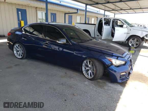 2017 Infiniti Q50 Sport with VIN JN1EV7AR6HM836688, listed as a Copart auction lot 63342845 with 105,377 mi miles and Salvage title. Bid and sale history available at DreamBid. Image 4.