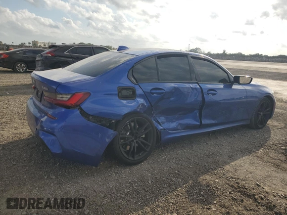 2022 BMW 3 Series 330i with VIN 3MW5R1J03N8C34546, listed as a Copart auction lot 47879495 with 44,025 mi miles and Salvage Title. Bid and sale history available at carsss.com. Image 3.