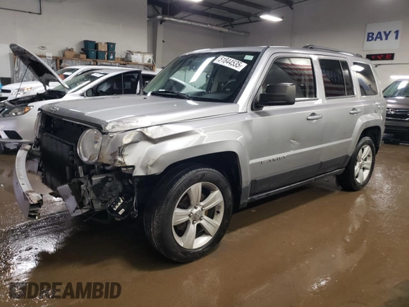 2014 Jeep Patriot Latitude with VIN 1C4NJPFB1ED767103, listed as a Copart auction lot 51844535 with 158,480 mi miles and Salvage title. Bid and sale history available at DreamBid. Image 1.