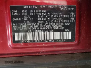 2012 Subaru Outback Prem with VIN 4S4BRBCC3C3216097, listed as a Copart auction lot 60110835 with 91,301 mi miles and Salvage title. Bid and sale history available at DreamBid. Image 13.