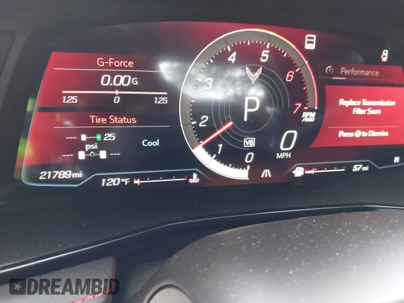 2023 Chevrolet Corvette 2LT with VIN 1G1YB2D46P5111406, listed as a IAAI auction lot 41084884 with 21,789 mi miles and . Bid and sale history available at DreamBid. Image 7.