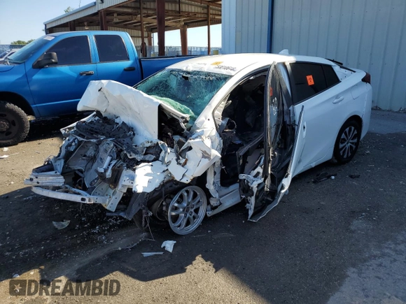2021 Toyota Prius LE z VIN JTDL9MFU9M3022975, wystawiony jako Copart lot #53810615 z przebiegiem Nie podano mil oraz Nie do naprawy • Non repairable. Historia ofert i sprzedaży dostępna na DreamBid. Obrazek 1.