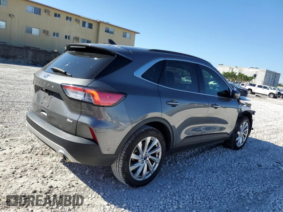 2021 Ford Escape Titanium Hybrid with VIN 1FMCU0DZ2MUB03683, listed as a Copart auction lot 42743175 with 49,095 mi miles and Salvage title. Bid and sale history available at DreamBid. Image 3.