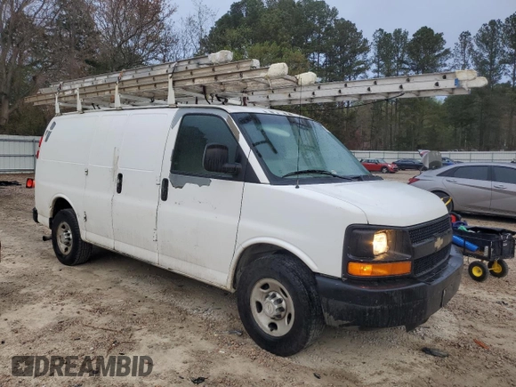 2010 Chevrolet Express Cargo with VIN 1GCZGFBG7A1138291, listed as a Copart auction lot 51048385 with 217,024 mi miles and Salvage title. Bid and sale history available at DreamBid. Image 4.