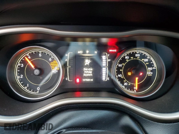 2016 Jeep Cherokee Sport z VIN 1C4PJLAB5GW184503, wystawiony jako Copart lot #87721055 z przebiegiem 107 629 mil mil oraz Szkoda całkowita • Salvage title. Historia ofert i sprzedaży dostępna na DreamBid. Obrazek 9.