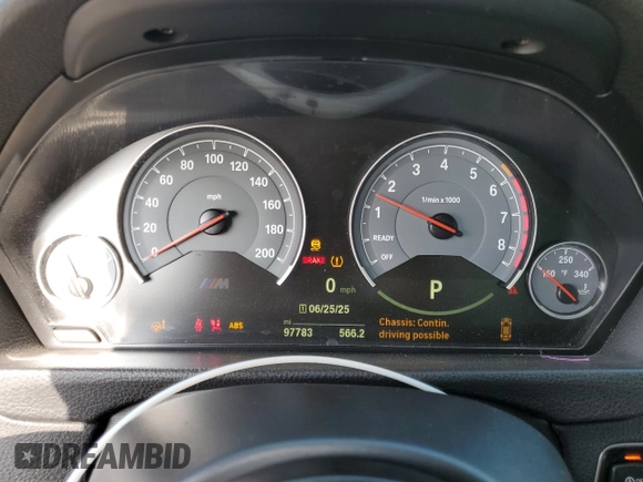 2015 BMW M3 with VIN WBS3C9C58FP804331, listed as a Copart auction lot 62507465 with 97,783 mi miles and Salvage title. Bid and sale history available at DreamBid. Image 9.