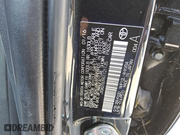 2016 Toyota Prius One with VIN JTDKDTB39G1121135, listed as a Copart auction lot 52136675 with 68,873 mi miles and Clean Title. Bid and sale history available at carsss.com. Image 13.