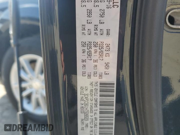 2017 Dodge Journey SXT with VIN 3C4PDCBG1HT526523, listed as a Copart auction lot 49672975 with 164,287 mi miles and Salvage Title. Bid and sale history available at carsss.com. Image 15.