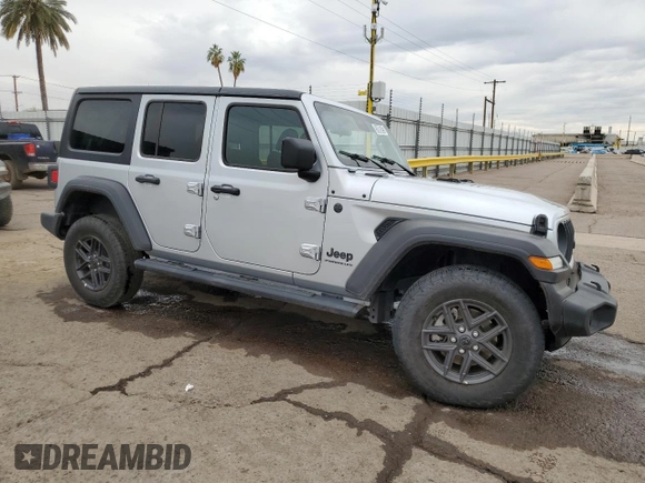 2024 Jeep Wrangler Sport S with VIN 1C4PJXDN6RW297747, listed as a Copart auction lot 52805075 with 17,002 mi miles and Clean title. Bid and sale history available at DreamBid. Image 4.