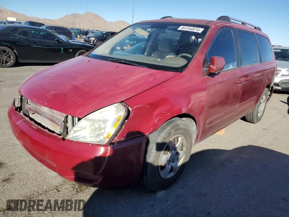 2008 Kia Sedona LX with VIN KNDMB233086248352, listed as a Copart auction lot 84154874 with 225,708 mi miles and Clean Title. Bid and sale history available at carsss.com. Image 1.
