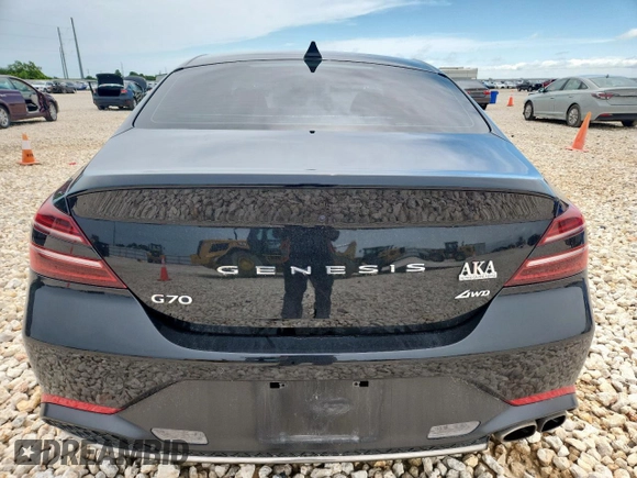 2023 Genesis G70 2.0T with VIN KMTG34TA8PU120473, listed as a Copart auction lot 60895045 with 38,393 mi miles and Salvage title. Bid and sale history available at DreamBid. Image 6.