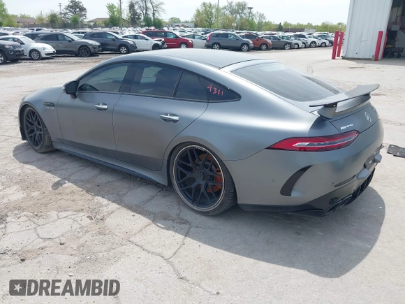 2020 Mercedes-Benz AMG GT 63 S with VIN WDD7X8KB7LA012481, listed as a IAAI auction lot 40449311 with Not provided miles and . Bid and sale history available at DreamBid. Image 3.