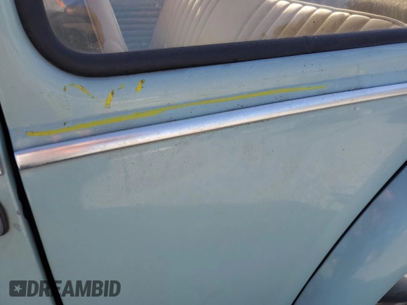 1965 Volkswagen Beetle with VIN 115481857, listed as a Copart auction lot 75403564 with 73,375 mi miles and Salvage Title. Bid and sale history available at DreamBid. Image 12.